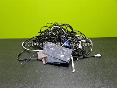 Job Lot of GE NIBP Cables and 4 x BP Cuffs