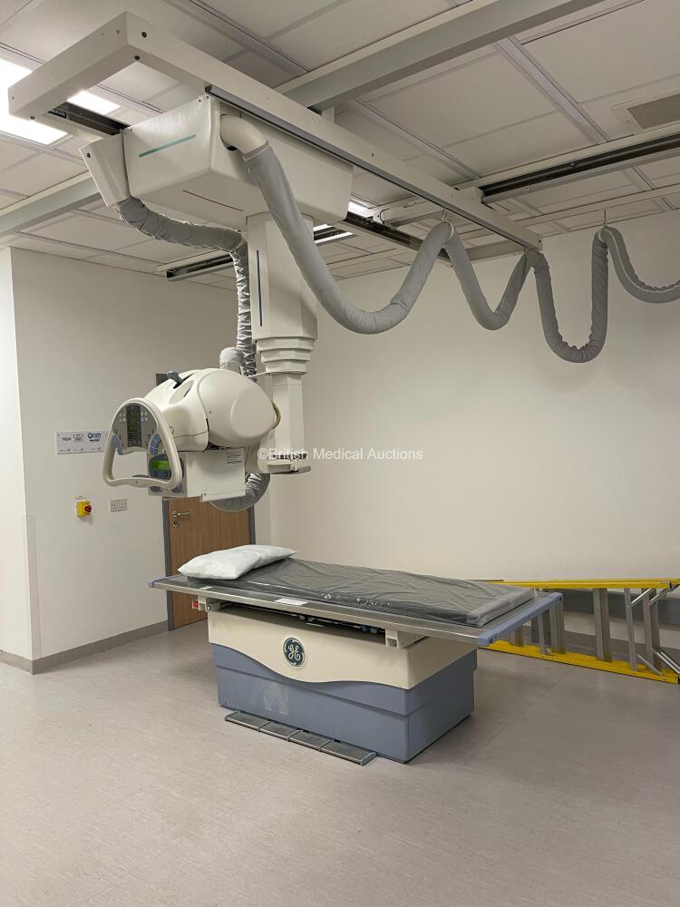 GE Proteus Analogue X-ray Including Patient Table, Overhead Tube Bucky ...