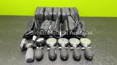 Job Lot Including 2 x Welch Allyn BP Gauges and 4 x Honsun BP Gauges with Cuffs