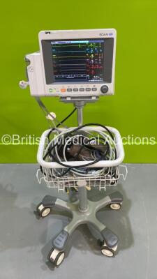 4 x EDAN iM50 Touch Screen Patient Monitors (Like New In Box) Including ECG, SpO2, NIBP, IBP1, IBP2, T1, T2 and CO2 Module Holder Options *Mfd 2020* with 2 x Batteries, 2 x BP Hoses, 2 x BP Cuff, 2 x IBP Pressure Transducers, 2 x SpO2 Sensors and 2 x AC P - 11