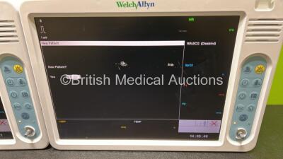 2 x Welch Allyn 1500 Patient Monitors with (Both Power Up, Both Missing Dials, Minor Cracked Casings and Scratched Screens-See Photos) *SN 791.00936 / 791.00830* - 4