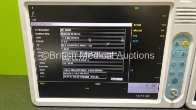 2 x Welch Allyn 1500 Patient Monitors with (Both Power Up, Both Missing Dials, Minor Cracked Casings and Scratched Screens-See Photos) *SN 791.00936 / 791.00830* - 5