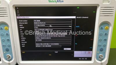 2 x Welch Allyn 1500 Patient Monitors with (Both Power Up, Both Missing Dials, Minor Cracked Casings and Scratched Screens-See Photos) *SN 791.00936 / 791.00830* - 6