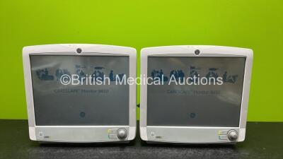 2 x GE Carescape B650 Touch Screen Patient Monitors Including Printer Option *Both Mfd 2012* (Both Power Up) *SN SEW12080219HA / SEW12080250HA*