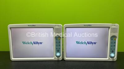 2 x Welch Allyn 1500 Patient Monitors with (Both Power Up and Minor Cracked Casings -See Photos) *SN 791.0832 / 791.00825*