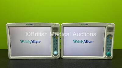 2 x Welch Allyn 1500 Patient Monitors with (Both Power Up and Cracked Casings -See Photos) *SN 791.00823 / 791.00824*