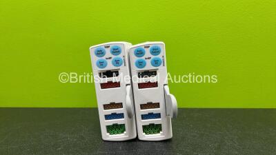 2 x GE E-PSMP-01 Modules Including ECG, NIBP, P1-P2, T1-T2 and SpO2 Options *Mfd 2012 & 2013* (1 x Cracked Case - See Photo0 *SN 6923561 / 6962846*
