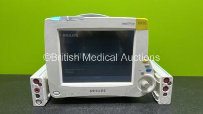 Philips IntelliVue MP30 Patient Monitor with 1 x Philips M3001A Opt A01C06 Including ECG, SpO2, NBP, Press and Temp Options *Mfd 2008* and 1 x Philips M3012A Module Including Press,Temp, Press and Temp Options *Mfd 2009* (Powers Up) *SN DE72863764 / DE717