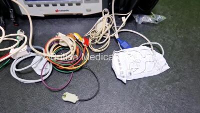 GS Corpuls3 Slim Defibrillator Ref : 04301 (Powers Up) with Corpuls Patient Box Ref : 04200 (Powers Up) with Pacer, Oximetry, ECG-D, ECG-M, CO2, CPR, NIBP and Printer Options, 4 and 6 Lead ECG Leads, SPO2 Finger Sensor, Hose, Paddle Lead, CO2 Cable, 3 x B - 4