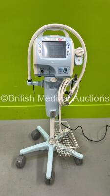 Newport Medical HT70 Ventilator Plus on Stand with Hose (Powers Up) *S/N N14HT72127564*