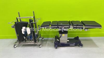 Eschmann T30-m Electric Operating Table with Controller, Cushions, Accessories and Accessories Trolley (Powers Up) *S/N T3MA-7G-1015*