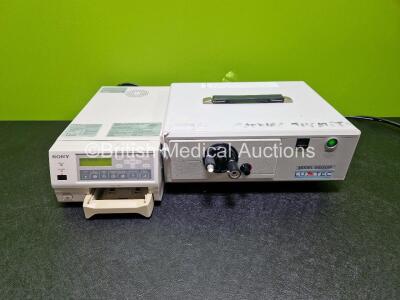 Job Lot Including 1 x Luxtec Model 9300XSP Light Source (Powers Up, Damage to Casing - See Photo) and 1 x Sony UP-21MD Colour Video Printer (Powers Up) *SN 59601 / 018308*