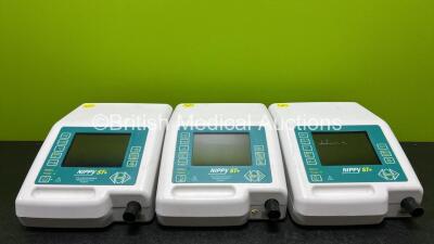 3 x B&D Electromedical Nippy ST+ Ventilators (All Power Up) *SN 25012 / 25015 / 12428*