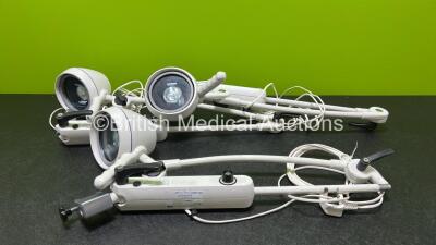 3 x Trumpf Medical Examination Lamps (2 x Power Up, 1 x Untested Due to Cut Cable and 2 x Damaged - See Photos) *SN 1105107 / 1105045 / 1105024*