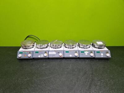 Job Lot of Heidolph Magnetic Stirrers Including 1 x MR 3004 Safety, 1 x MR 3000 and 4 x MR 3000D