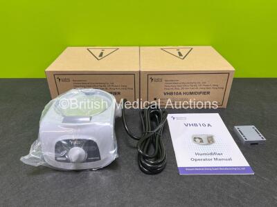 2 x Inspired Medical VHB10A Humidifiers (Both Like New In Box 2 Pin Power Supply)