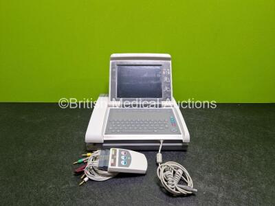 GE MAC 5500 ECG Machine (Powers Up with Blank Screen) with 10 Lead ECG Lead