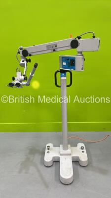 Carl Zeiss OPMI 111 Surgical Microscope with Binoculars, Training Arm, 3 x 12,5x Eyepieces, f=200 APO Lens and Carl Zeiss SPOT Unit on S21 Stand (Powers Up with Good Bulb) *S/N 341853*