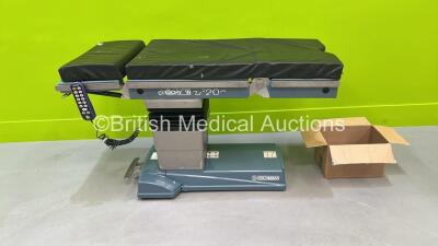 Eschmann T-20S Electric Operating Table with Controller and Cushions (Powers Up - Incomplete - Damaged - See Pictures) *S/N T2SA-2K-2014*