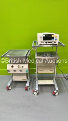 2 x Eschmann Trolley with 1 x Eschmann TD830 Electrosurgcial / Diathermy Unit (Powers Up) *S/N 83CB-9L-1217*