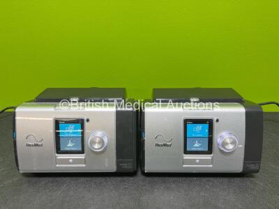 2 x ResMed Lumis 150 VPAP ST-A Units (Both Power Up with Stock Power Supply, Power Supply Not Included, 1 x Missing Humidifier Chamber - See Photos)