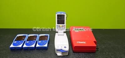 Mixed Lot Including 1 x Siemens epoc Blood Analysis Ref epoc Reader, 3 x Huntleigh smartsigns MiniPulse Monitors (1 x Damaged Battery Cover - See Photo) and 1 x HemoCue B-Hemoglobin Unit *SN 0122003062 / 21583 / 750AX0101239-09 / 750AX0101215-09 / 750AX01