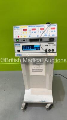 ERBE ICC 350 Electrosurgical / Diathermy Unit with ERBE APC 300 Plasma Coagulator on Stand (Powers Up) *S/N 10132-010*