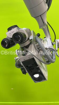 Zeiss OPMI NEURO Dual Operated Surgical Microscope with 2 x f170 Binoculars, 4 x 10x Eyepieces and Superlux 301 Light Source on NC4 Stand (Power Up with Good Bulb - Damaged / Missing Wheel - See PIctures) *S/N 343098* - 12