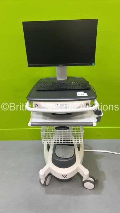 Spire Healthcare Powervar Mobile Workstation with Philips Monitor (Powers Up) *S/N MC67124*