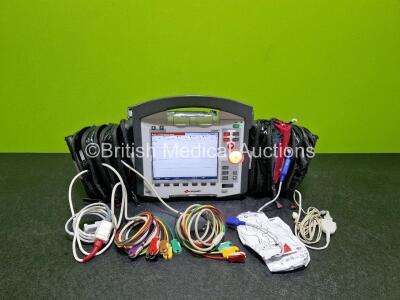 GS Corpuls3 Slim Defibrillator Ref : 04301 (Powers Up) with Corpuls Patient Box Ref : 04200 (Powers Up) with Pacer, Oximetry, ECG-D, ECG-M, CO2, CPR, NIBP and Printer Options, 4 and 6 Lead ECG Leads, SPO2 Finger Sensor, Hose, Paddle Lead, CO2 Cable, 3 x B