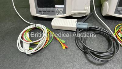 2 x Philips Heartstart MRx Defibrillators (Both Power Up) Including ECG and Printer Options, 2 x Paddle Leads, 2 x Test Loads, 2 x 3 Lead ECG Leads, 2 x Philips M3539A Modules and 2 x Philips M3538A Li-Ion Batteries *SN US00583348 / US00583344* - 5