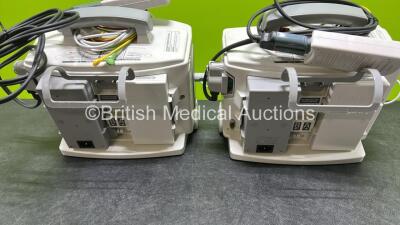 2 x Philips Heartstart MRx Defibrillators (Both Power Up) Including ECG and Printer Options, 2 x Paddle Leads, 2 x Test Loads, 2 x 3 Lead ECG Leads, 2 x Philips M3539A Modules and 2 x Philips M3538A Li-Ion Batteries *SN US00583348 / US00583344* - 7