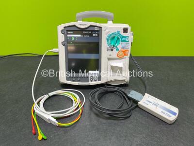 Philips Heartstart MRx Defibrillator (Powers Up) Including Pacer, ECG and Printer Options, 1 x Paddle Lead, 1 x Test Load, 1 x 3 Lead ECG Lead, 1 x Philips M3539A Module and 1 x Philips M3538A Li-Ion Battery *SN US00583292*