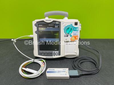 Philips Heartstart MRx Defibrillator (Powers Up) Including Pacer, ECG and Printer Options, 1 x Paddle Lead, 1 x Test Load, 1 x 3 Lead ECG Lead, 1 x Philips M3539A Module and 1 x Philips M3538A Li-Ion Battery *SN US00583293*