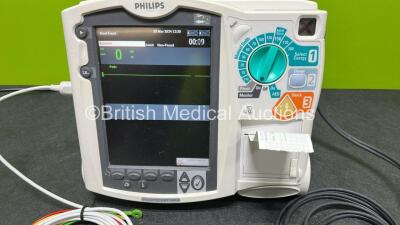 Philips Heartstart MRx Defibrillator (Powers Up) Including Pacer, ECG and Printer Options, 1 x Paddle Lead, 1 x Test Load, 1 x 3 Lead ECG Lead, 1 x Philips M3539A Module and 1 x Philips M3538A Li-Ion Battery *SN US00583293* - 2