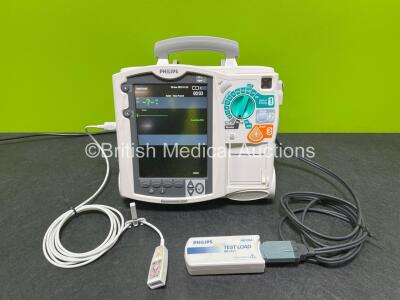 Philips Heartstart MRx Defibrillator (Powers Up) Including Pacer, ECG and Printer Options, 1 x Paddle Lead, 1 x Test Load, 1 x ECG Connection Lead, 1 x Philips M3539A Module and 1 x Philips M3538A Li-Ion Battery *SN US00599153*