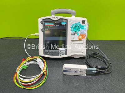 Philips Heartstart MRx Defibrillator (Powers Up) Including Pacer, ECG and Printer Options, 1 x Paddle Lead, 1 x Test Load, 1 x 3 Lead ECG Lead, 1 x Philips M3539A Module and 1 x Philips M3538A Li-Ion Battery