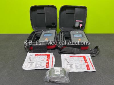 2 x Philips Heartstart FR3 Defibrillators in Carry Cases with 2 x Electrode Packs *Both Expired* and 3 x LiMnO2 Batteries *Install Before - 2027 / 2025 / 2025* **SN C16A-00355 / C16L-00826**