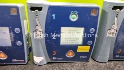 Job Lot Including 1 x Laerdal Heartstart FR2 Defibrillator and 2 x Laerdal Heartstart FR2+ Defibrillators (All Power Up with Stock Battery, Stock Battery Not Included 1 x with Error - See Photo) - 3