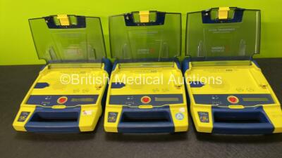 3 x Cardiac Science Powerheart AED G3 Automated External Defibrillators (Untested Due to No Batteries) - 2