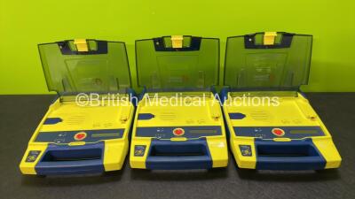 3 x Cardiac Science Powerheart AED G3 Automated External Defibrillators (Untested Due to No Batteries) - 2