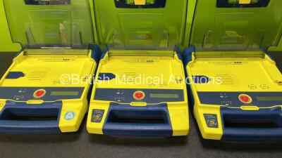 3 x Cardiac Science Powerheart AED G3 Automated External Defibrillators (Untested Due to No Batteries) - 2