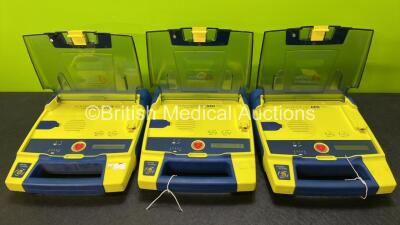 3 x Cardiac Science Powerheart AED G3 Automated External Defibrillators (Untested Due to No Batteries) - 2