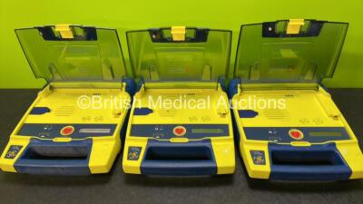 3 x Cardiac Science Powerheart AED G3 Automated External Defibrillators (Untested Due to No Batteries) - 2