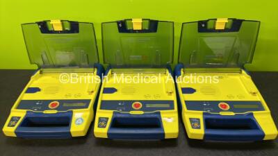 3 x Cardiac Science Powerheart AED G3 Automated External Defibrillators (Untested Due to No Batteries) - 2