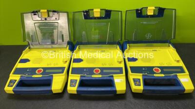 3 x Cardiac Science Powerheart AED G3 Automated External Defibrillators (Untested Due to No Batteries) - 2