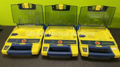 3 x Cardiac Science Powerheart AED G3 Automated External Defibrillators (Untested Due to No Batteries) - 2