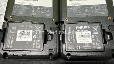 3 x Philips Heartstart FR3 Defibrillators in Carry Cases with 4 x Electrode Packs *2 in Date, 2 Expired* and 2 x LiMnO2 Batteries *Install Before - 2027 / 2024* **SN C17A-00145 / C16H-00370** - 4