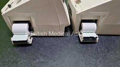 2 x Lifepak 20e Defibrillators / Monitors *Mfd - 2020 / 2016* (Both Power Up) Including Pacer, ECG and Printer Options with 2 x Li-ion Batteries *SN 48697293 / 44641952* - 8