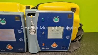 3 x Laerdal FR2+ Defibrillators (All Power Up) in Case with 3 x M3863A LiMnO2 Batteries *Install Before - 2027 / 2010 / 2025* - 4